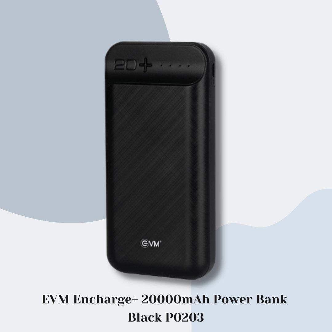 EVM Encharge+ 20000mAh Power Bank Black P0203